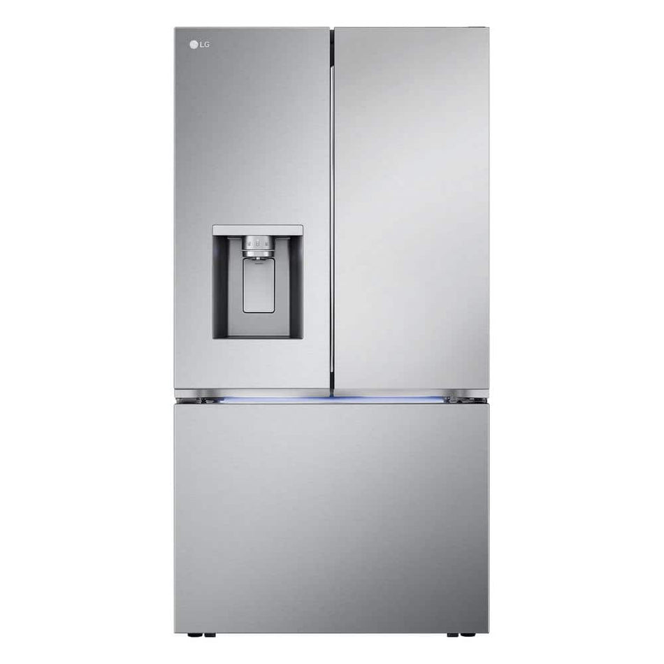 LG 31 cu. ft. 3 Door French Door Refrigerator with Ice and Water with 4 types of Ice in PrintProof Stainless Standard Depth