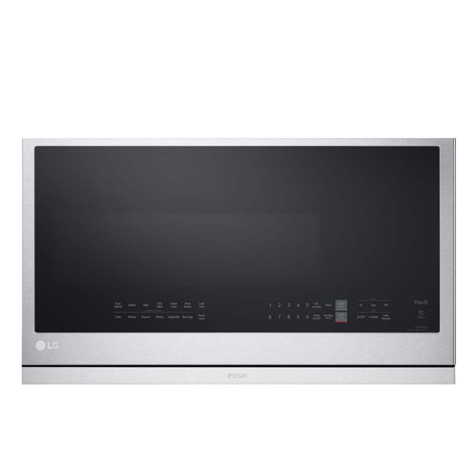 LG 2.1 cu. ft. 30 in. Width PrintProof Stainless Steel 1,050-Watt Smart Over-the-Range Microwave Oven with ExtendaVent 2.0