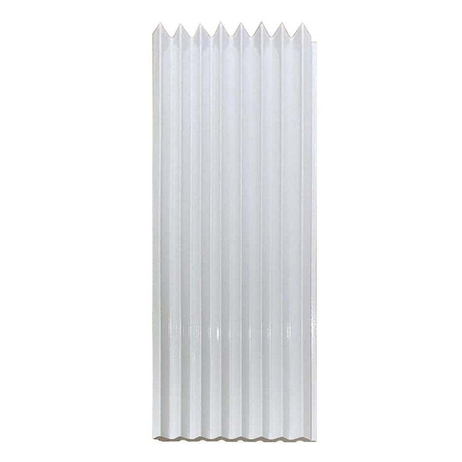 Ejoy 94.5 in. x 4.8 in. x 0.5 in. Vinyl Wall Siding Panel in Pure White Color (Set of 6-Piece)