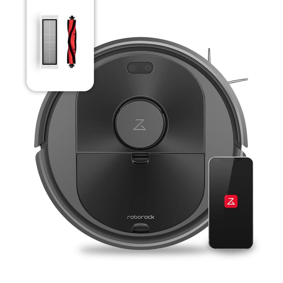ROBOROCK Q5 Robotic Vacuum with LiDAR Navigation, Bagless, Washable Filter, Multisurface in Black