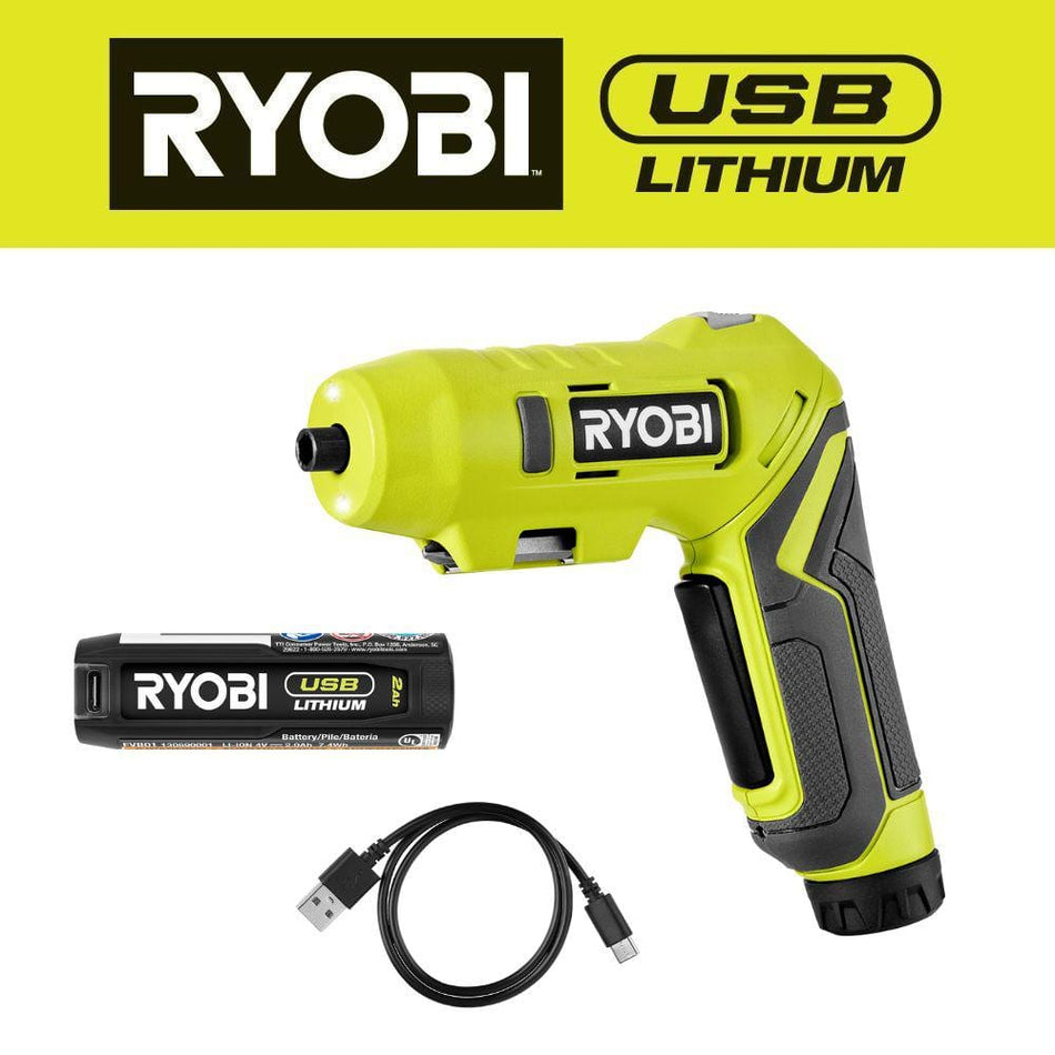 RYOBI USB Lithium Screwdriver Kit