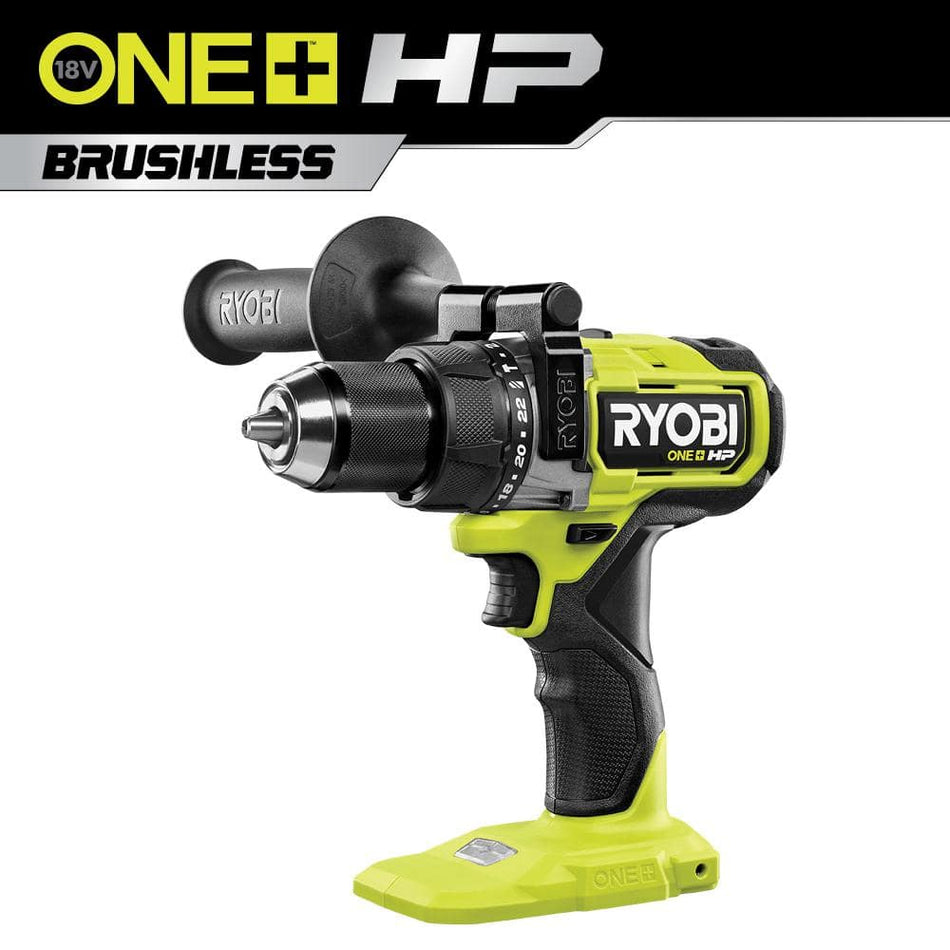 RYOBI ONE+ HP 18V Brushless Cordless 1/2 in. Hammer Drill (Tool Only)