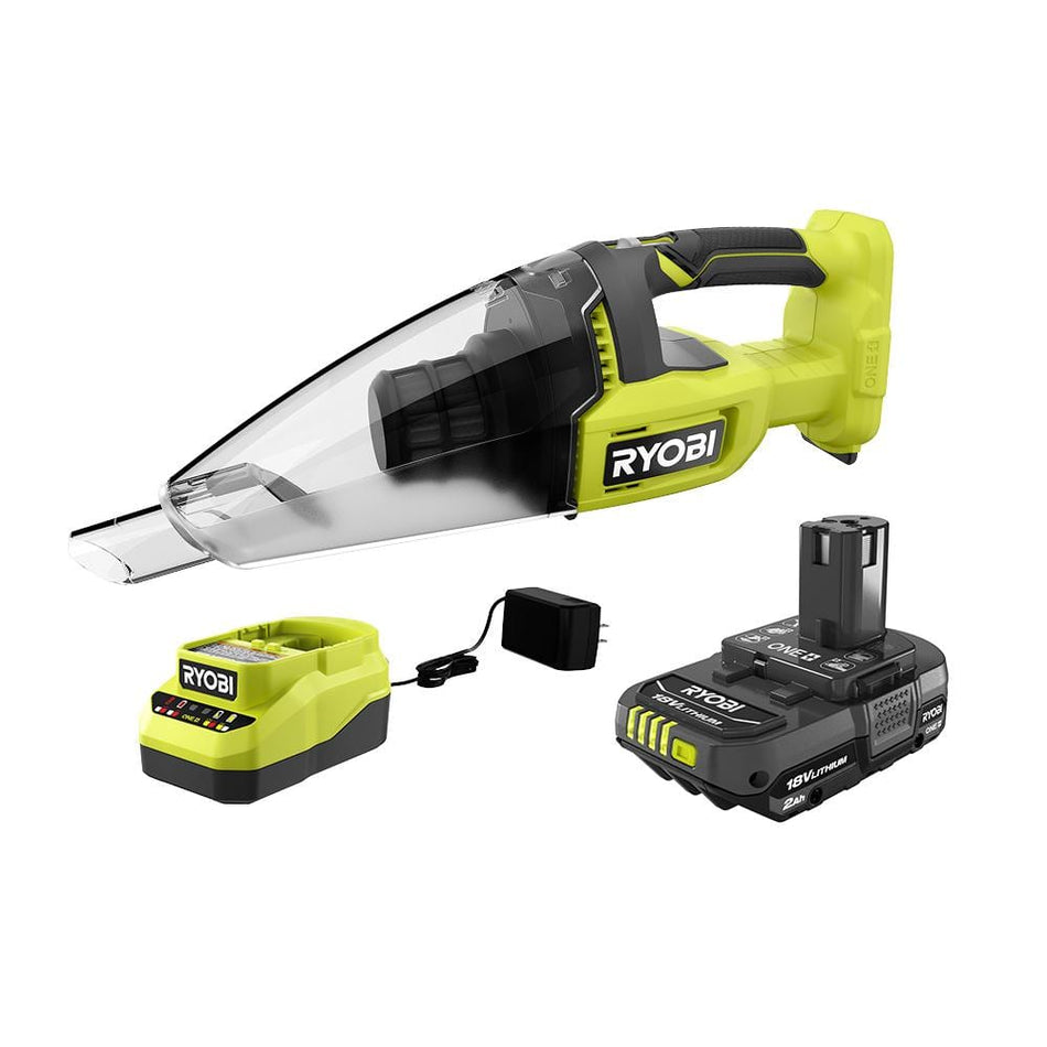 RYOBI ONE+ 18V Cordless Multi-Surface Handheld Vacuum Kit with 2.0 Ah Battery and Charger