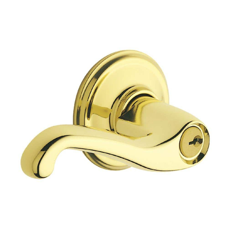 Schlage Flair Bright Brass Classic Keyed Entry Door Handle