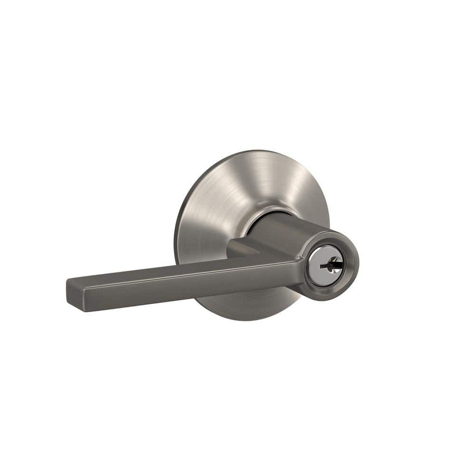 Schlage Latitude Satin Nickel Classic Keyed Entry Door Handle