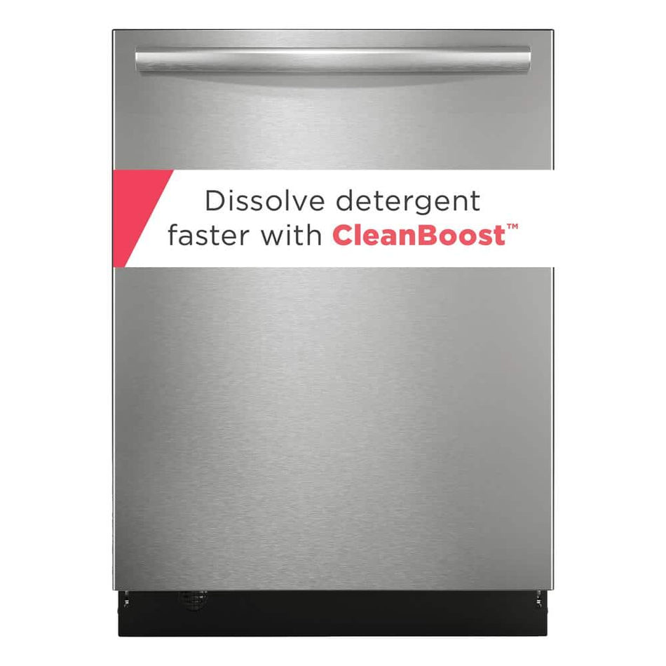 FRIGIDAIRE GALLERY 24 in Top Control Built In Tall Tub Dishwasher in Stainless Steel with 7 Cycles and CleanBoost