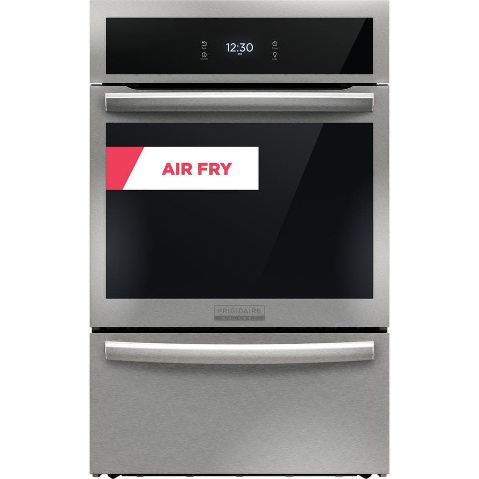 FRIGIDAIRE GALLERY 24 in. Single Gas Built-In Wall Oven with Air Fry Self-Cleaning in Stainless Steel