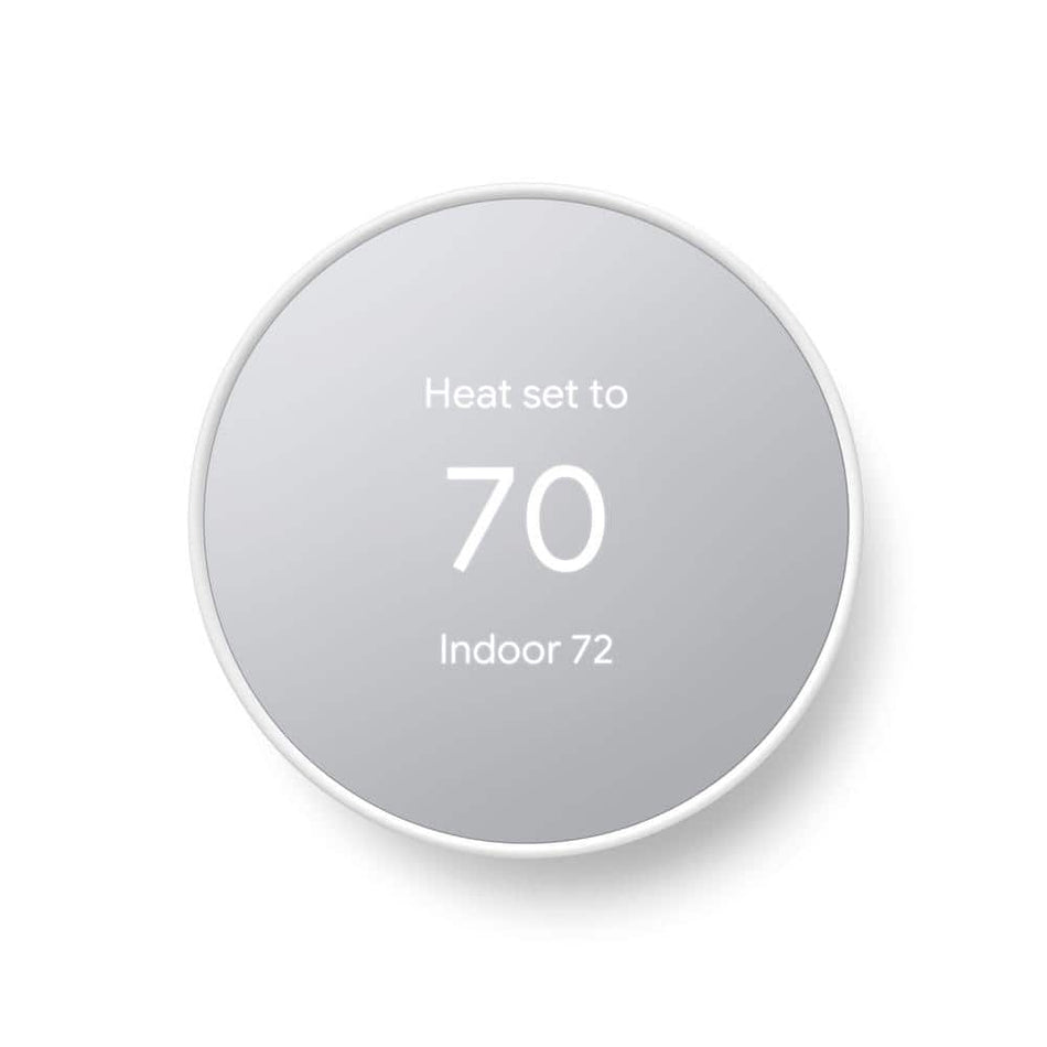 Google Nest Thermostat - Smart Programmable Wi-Fi Thermostat - Snow