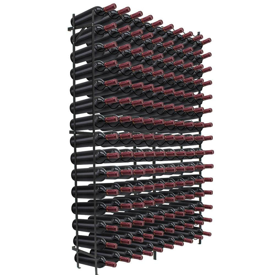 Sorbus Elegant 150-Bottle Free Standing Wine Rack (Black Metal)