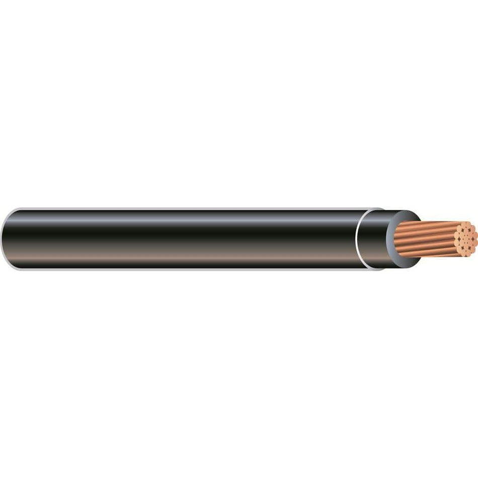 Southwire (By-the-Foot) 1/0 Black Stranded CU SIMpull THHN Wire