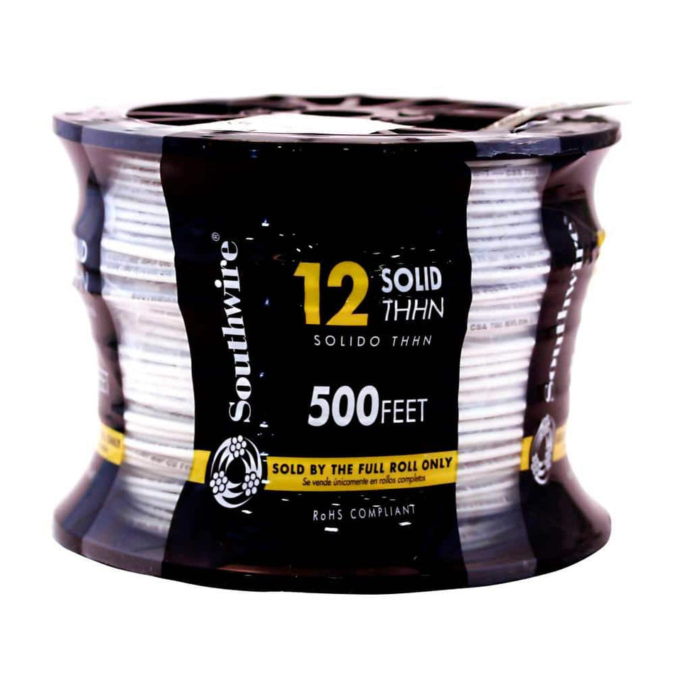 Southwire 500 ft. #12 White THHN Stranded Wire