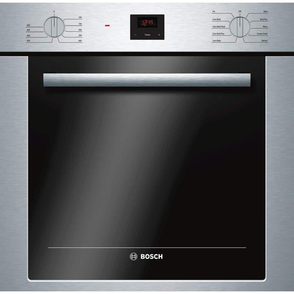 Bosch 500 Series 24 in. Built-In Single Electric Wall Oven with European Convection and Dual Clean in Stainless Steel