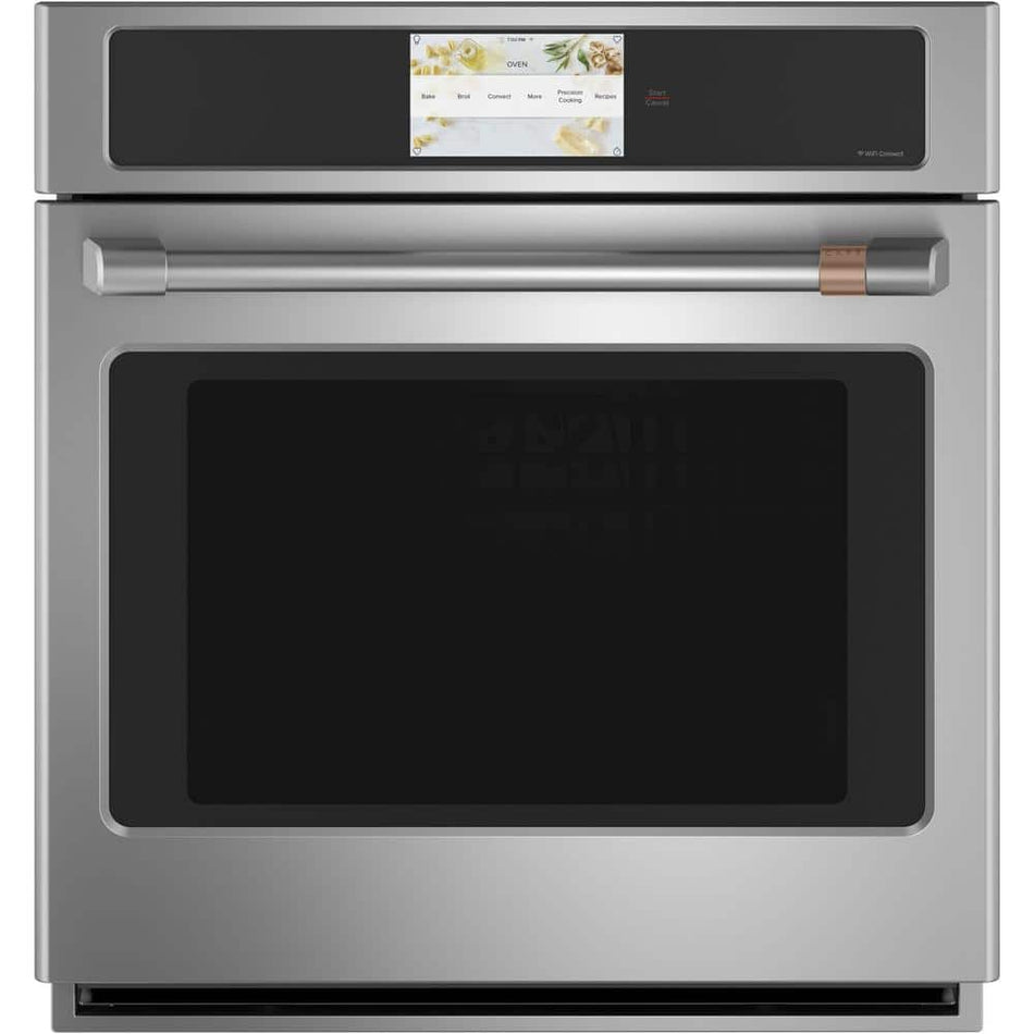 Cafe 27 in. Smart Single Electric Wall Oven in Stainless Steel with Convection Cooking