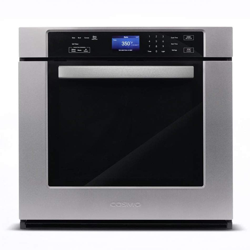 Cosmo 30 in. 5 cu. ft. Single Electric Wall Oven with True European Convection and Self Cleaning in Stainless Steel