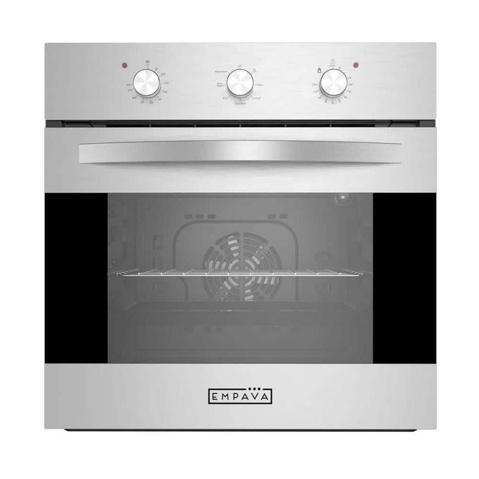 Empava 24 in. Single Electric Wall Oven with Convection Fan in Stainless Steel