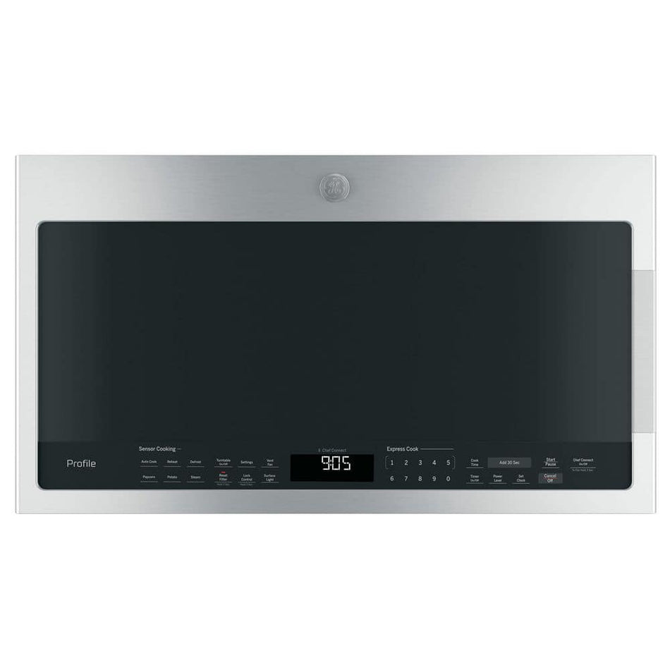 GE Profile Profile 2.1 cu. ft. Over the Range Microwave in Stainless Steel with Sensor Cooking