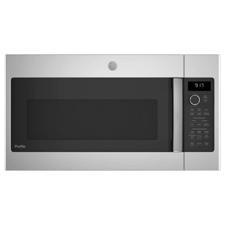 GE Profile 1.7 Cu. Ft. Over the Range Microwave in Stainless Steel with Air Fry