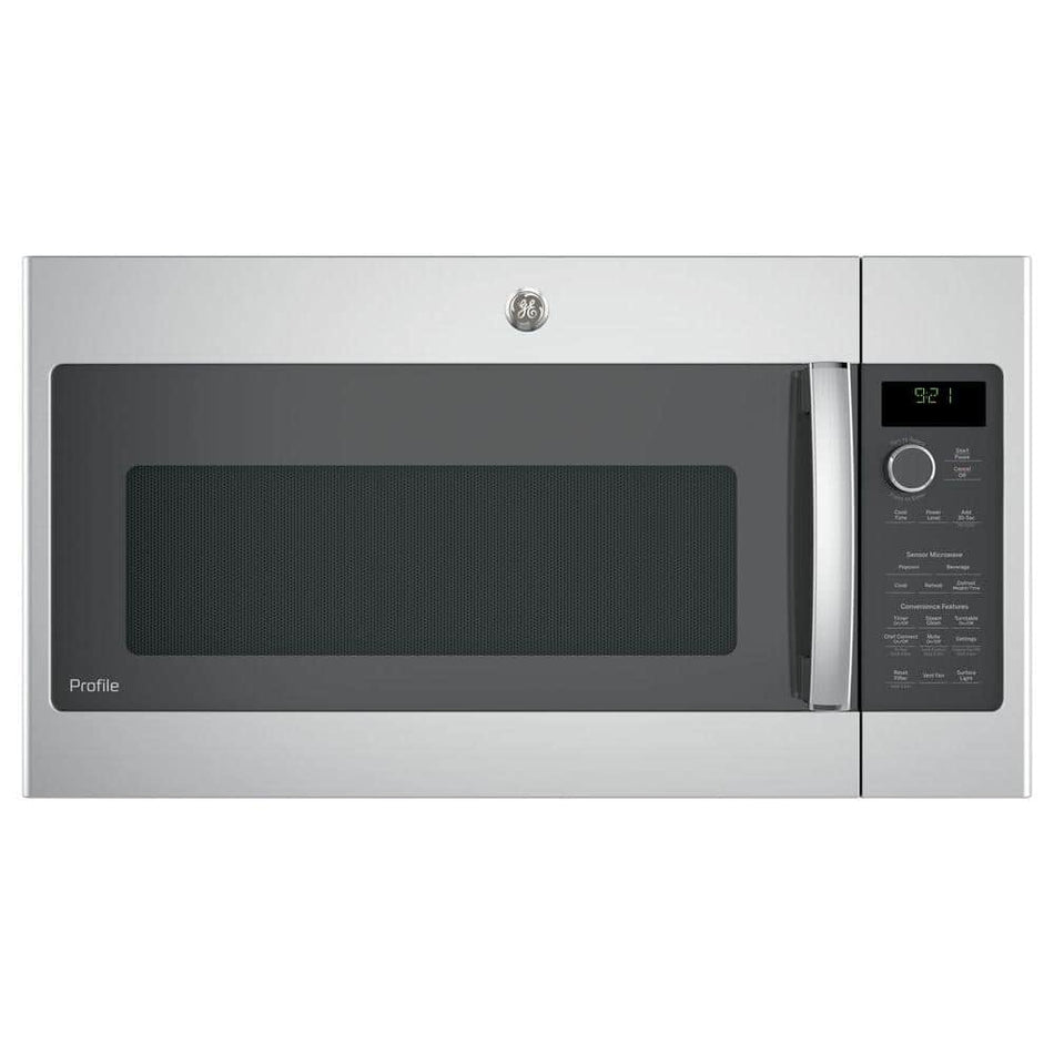 GE Profile Profile 2.1 cu. ft. Over the Range Microwave with Sensor Cooking in Stainless Steel