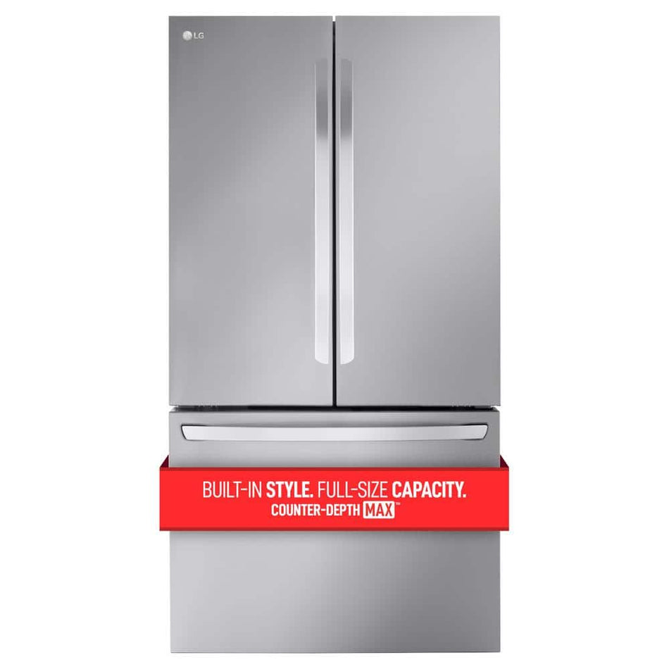 LG 27 cu. ft. Smart Counter-Depth MAX French Door Refrigerator with Internal Water Dispenser in PrintProof Stainless Steel