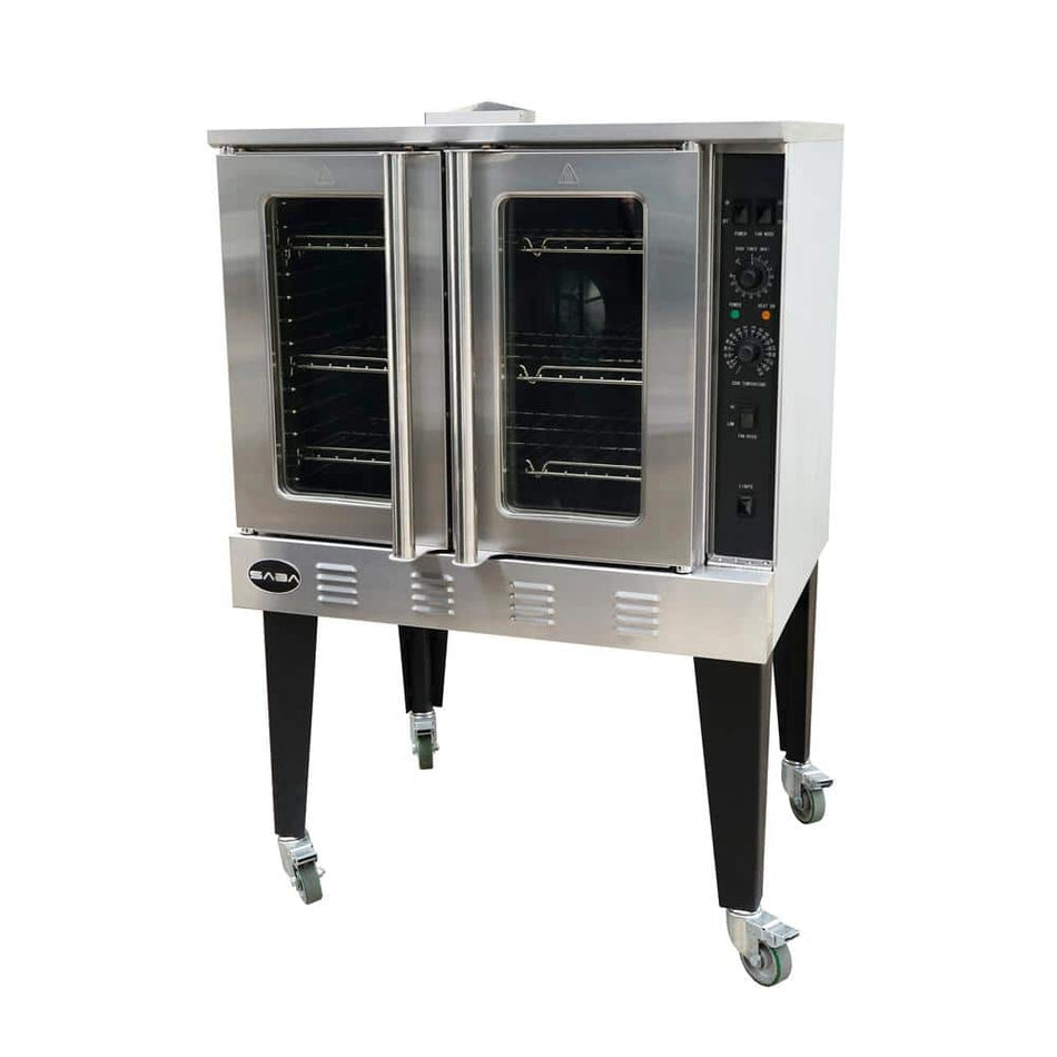 SABA 38 in. Commercial Gas Convection Oven Single Free Standing in Stainless Steel