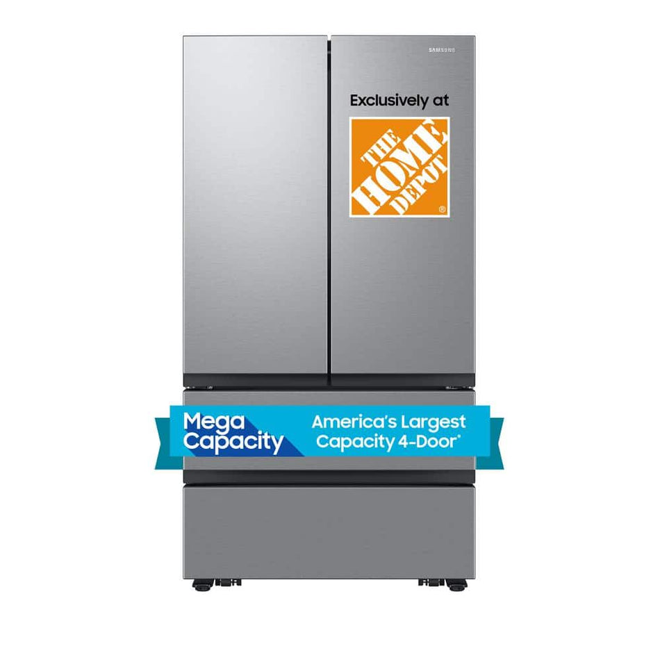 Samsung 31 cu. ft. Mega Capacity 4-Door French Door Refrigerator with Dual Auto Ice Maker in Stainless Steel