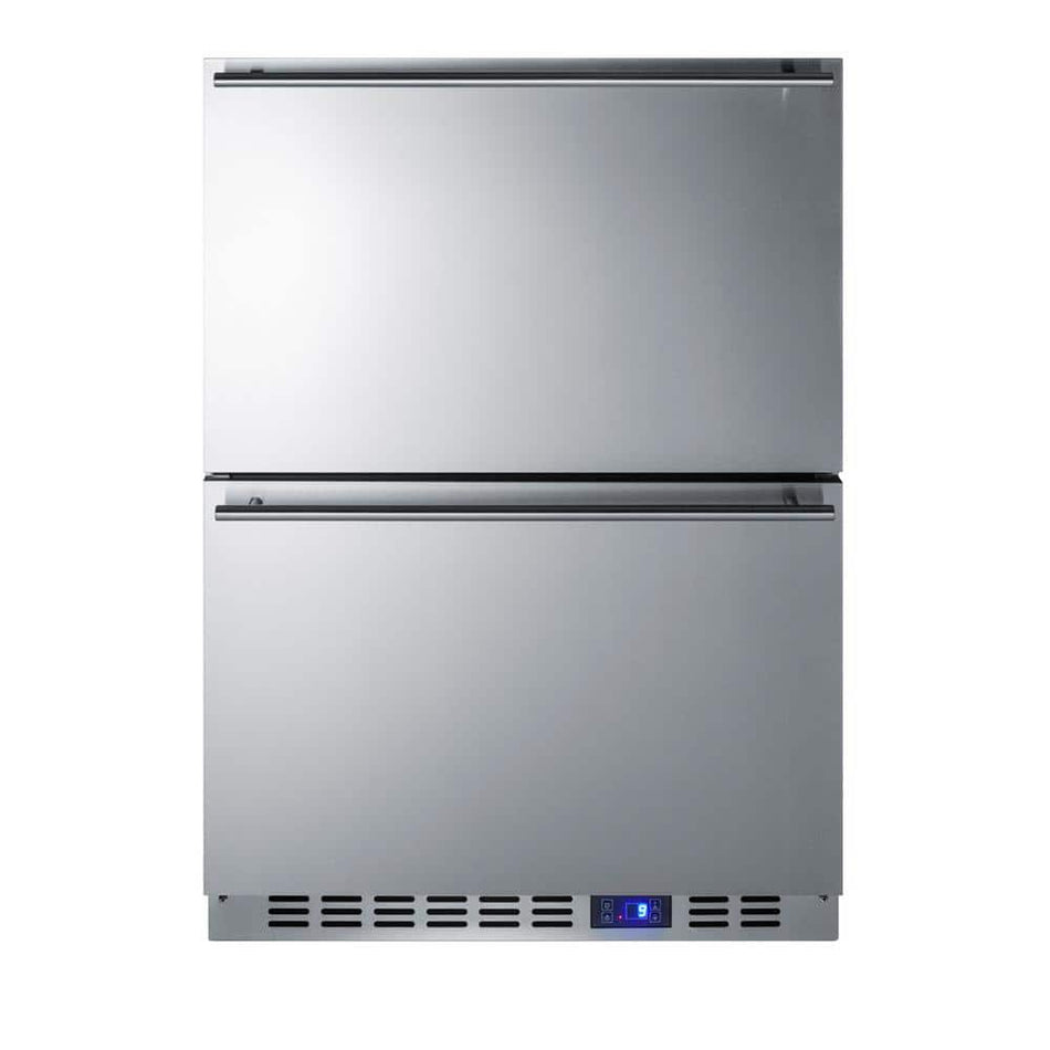 Summit Appliance 3.5 cu.ft. Frost Free Upright Outdoor Drawer Freezer In Stainless Steel