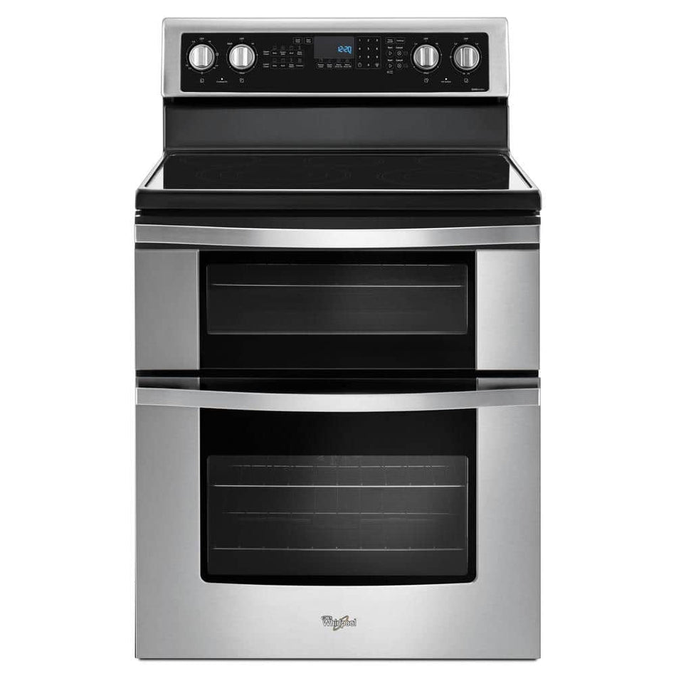 Whirlpool 6.7 cu. ft. Double Oven Electric Range with True Convection in Stainless Steel