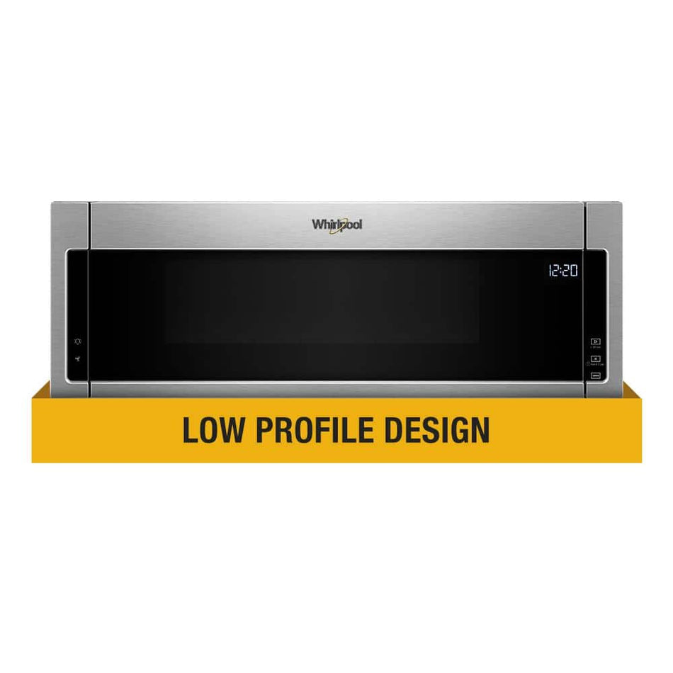 Whirlpool 1.1 cu. ft. Over the Range Low Profile Microwave Hood Combination in Stainless Steel