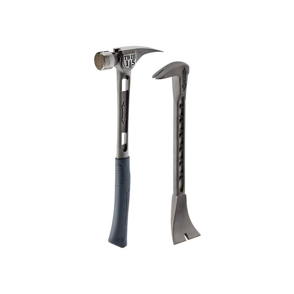 Stiletto 15 oz. TiBone 3 Milled Face with Curved Handle and Titanium Trim and Nail Puller