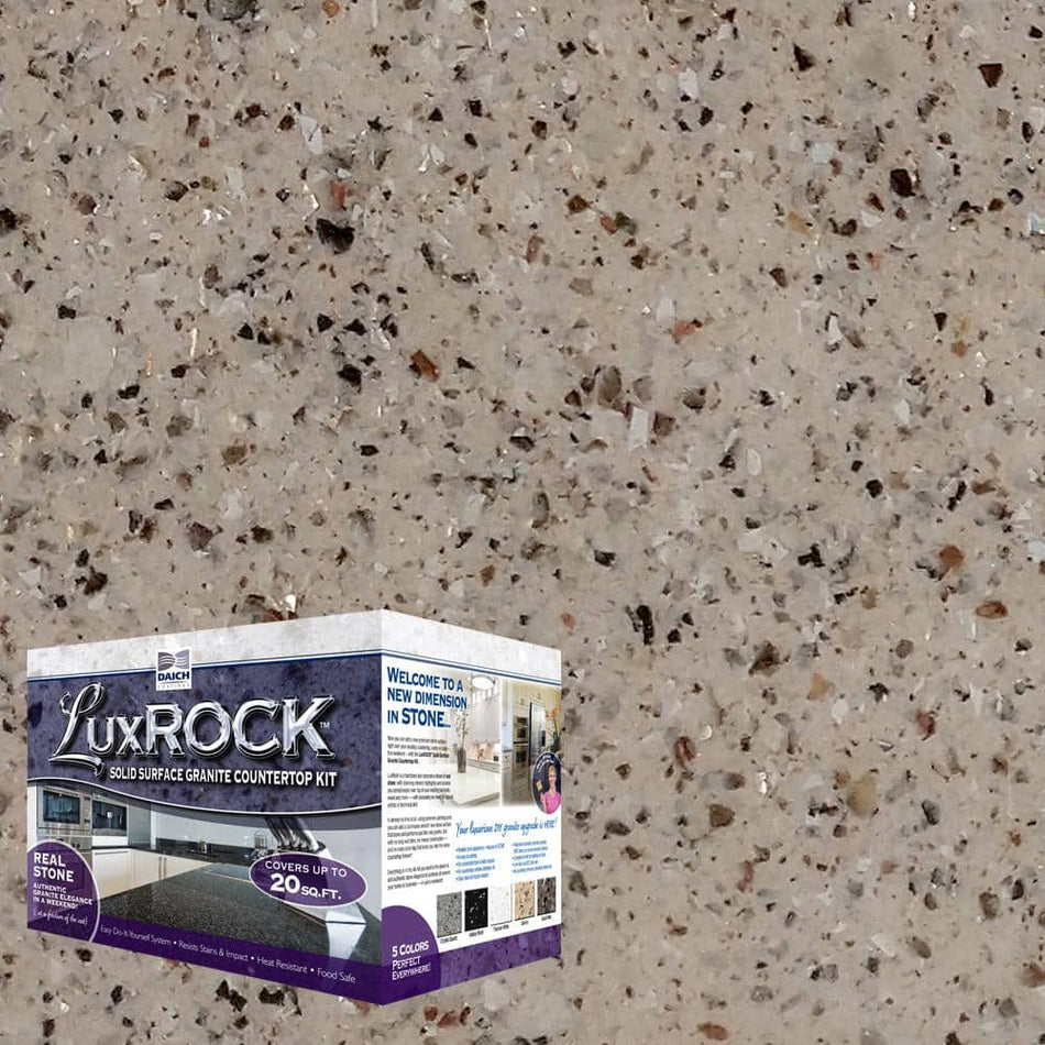 DAICH Lux Rock Solid Surface Granite Countertop Kit 20 sq.ft. Carrara