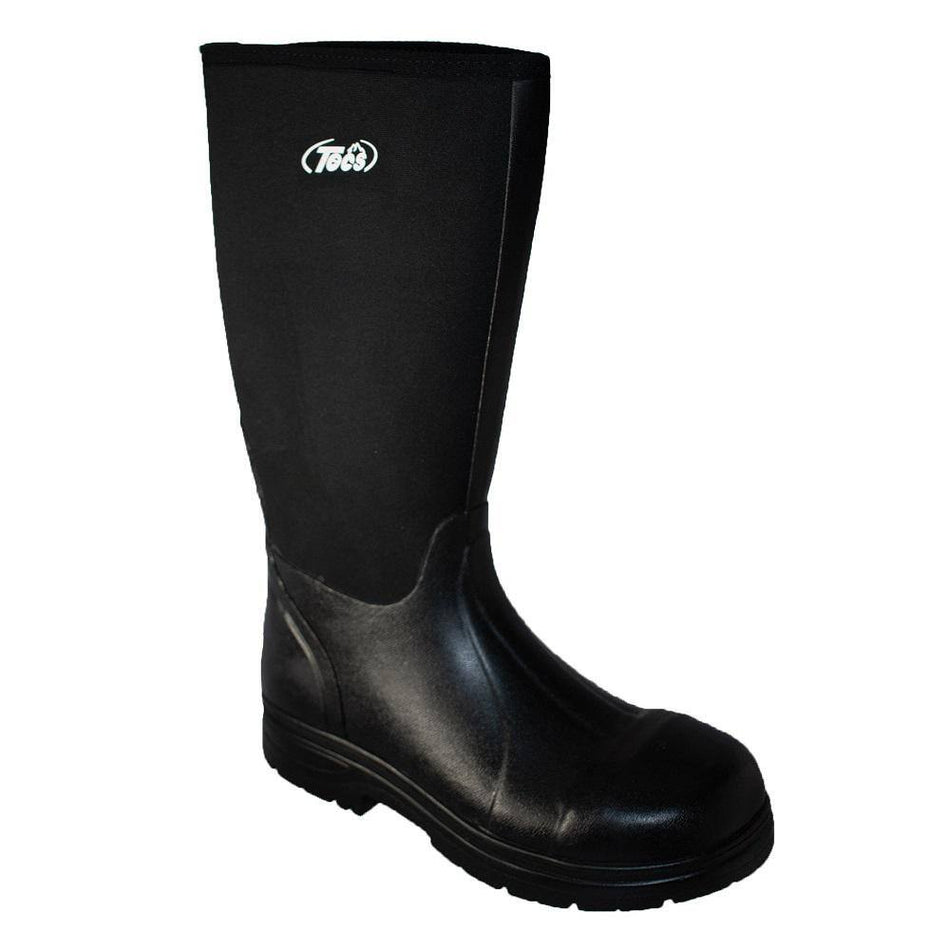 Tecs Men's 16 in. Cement Rubber Boots - Steel Toe - Black - 12(M)