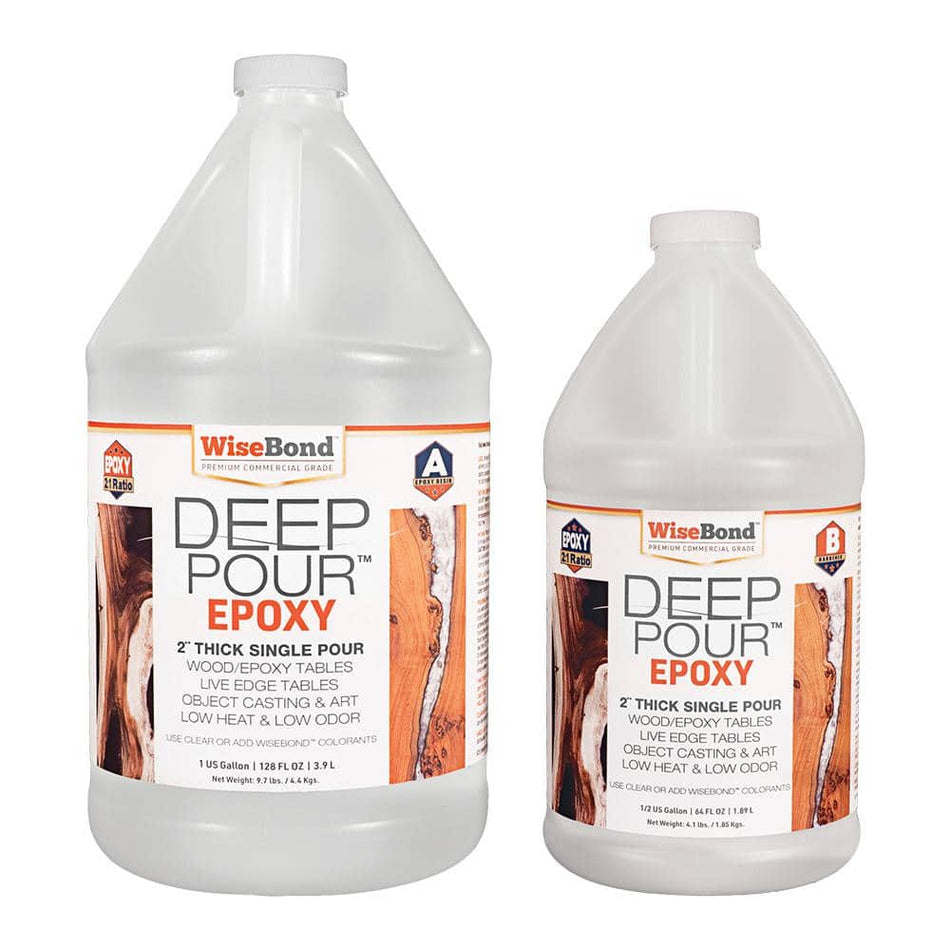 WiseBond 1.5 gal. Clear Deep Pour 2 in. Thick Single Pour 2:1 Ratio River Table Epoxy (Kit)