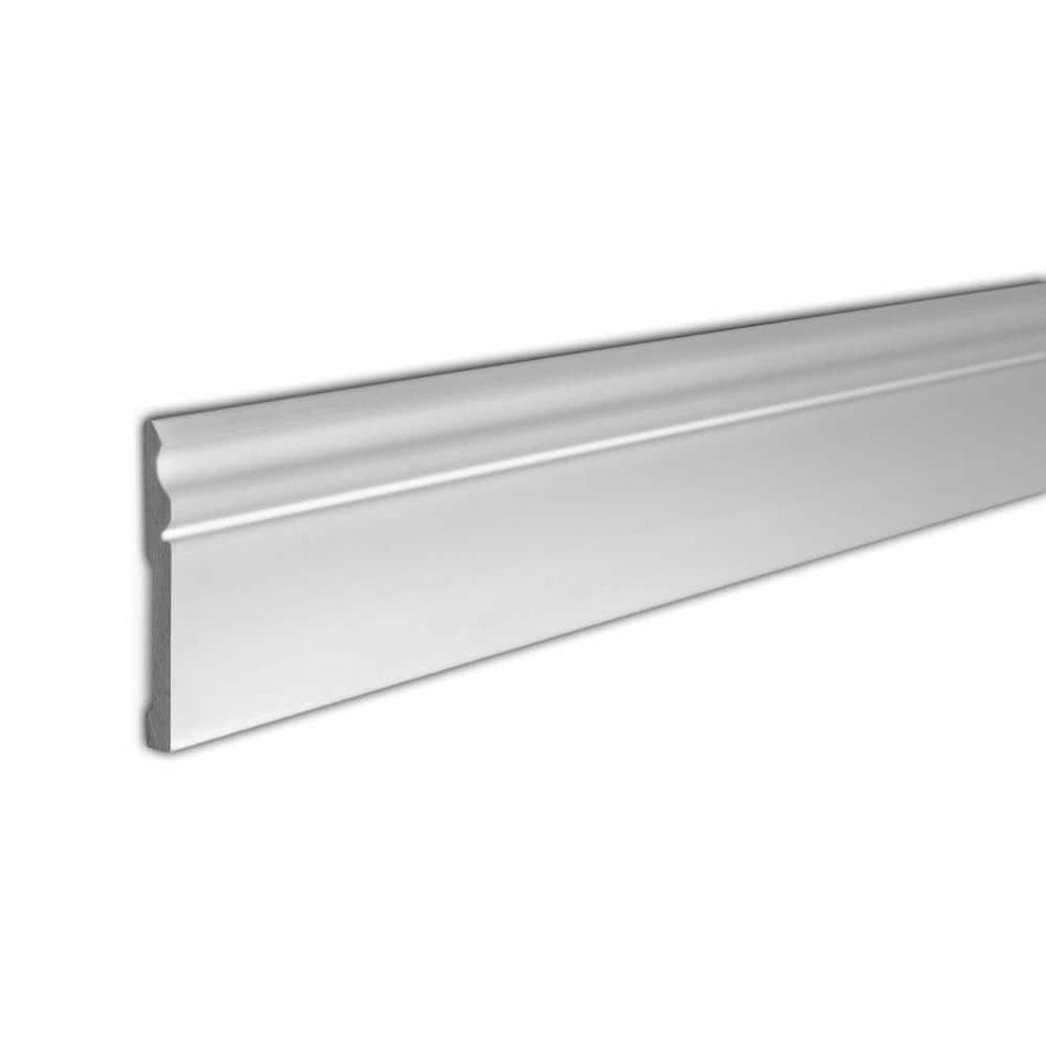 American Pro Decor WM 163E 5-5/8 in. x 1/2 in. x 96 in. Plain Recycled Polystyrene Base Moulding Pro Pack 32 LF (4-Pack)