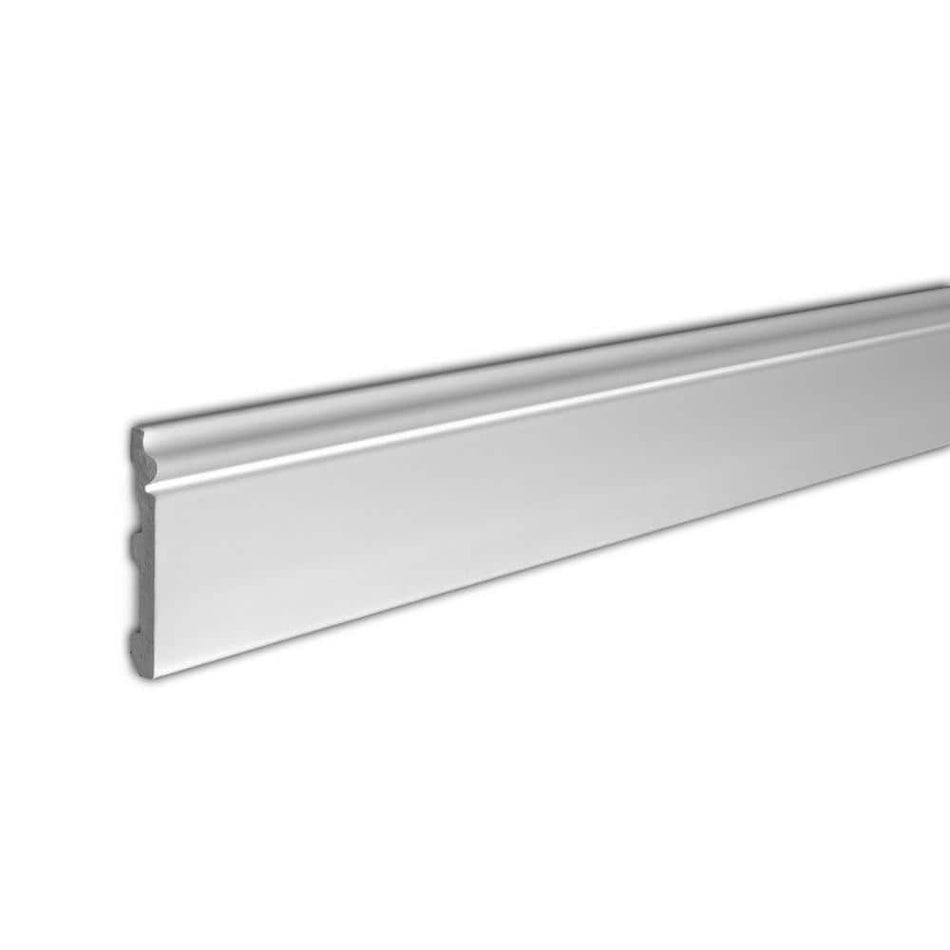 American Pro Decor 4-3/4 in. x 5/8 in. x 96 in. Plain Recycled Polystyrene Base Moulding Pro Pack 32 LF (4-Pack)
