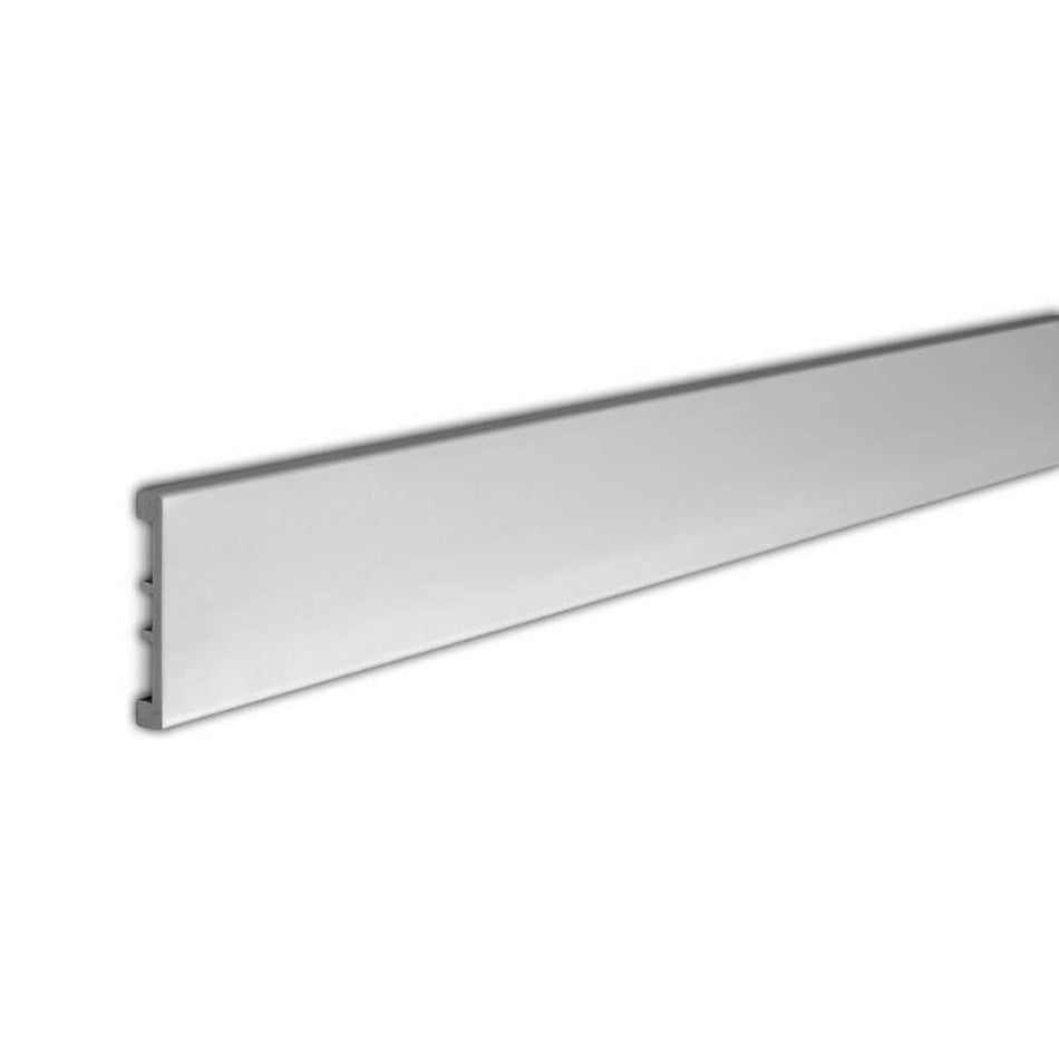 American Pro Decor 4 in. x 5/8 in. x 96 in. Plain Recycled Polystyrene Base Moulding Pro Pack 64 LF (8-Pack)