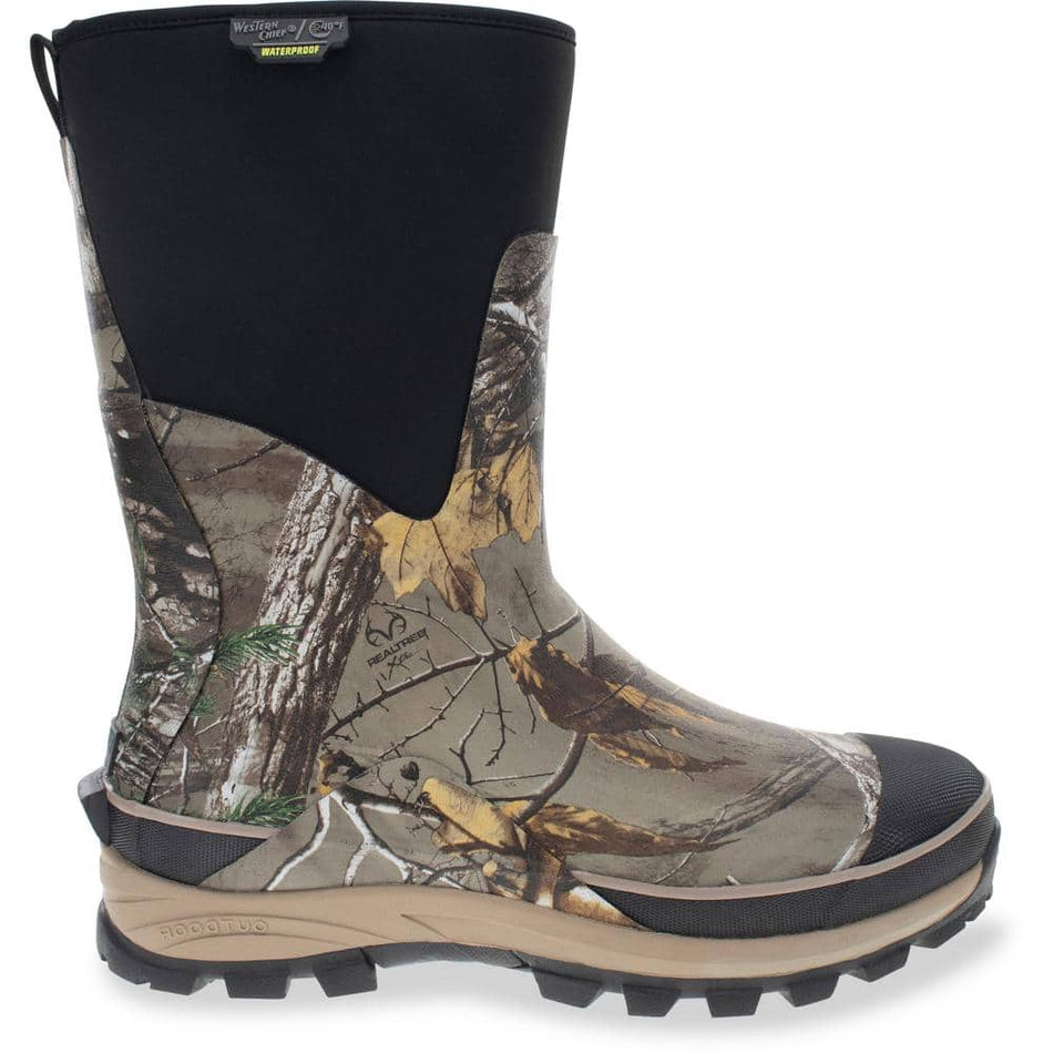 WESTERN CHIEF Men's Frontier Realtree Mid 10 in. Waterproof Neoprene Rubber Boots - Camo Size 12