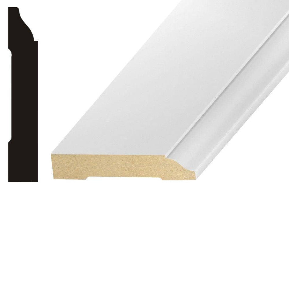 ARAUCO LWM 623 9/16 in. x 3-1/4 in. x 120 in. MDF Base Molding (10-Piece)