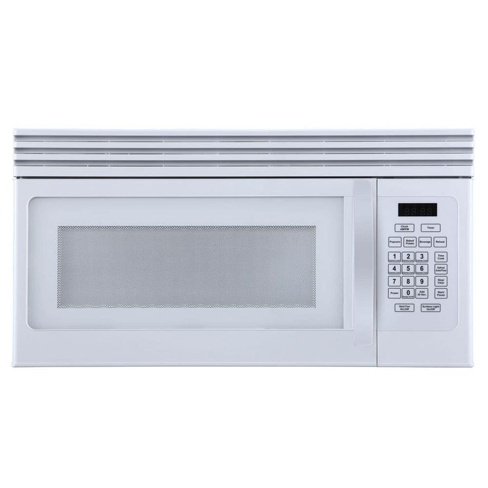 BLACK+DECKER 29.9 in. Width 1.6 cu. ft. White 1000-Watt Over-the-Range Microwave with Top Mount Air Recirculation Vent