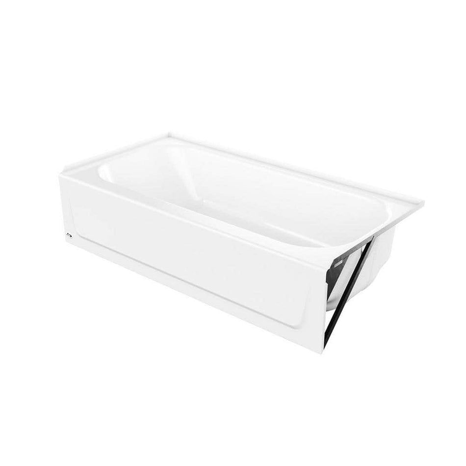 Bootz Industries BootzCast 60 in. x 30 in. Soaking Alcove Bathtub with Right Drain in White