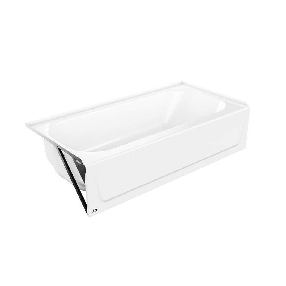 Bootz Industries BootzCast 60 in. x 30 in. Soaking Alcove Bathtub with Left Drain in White