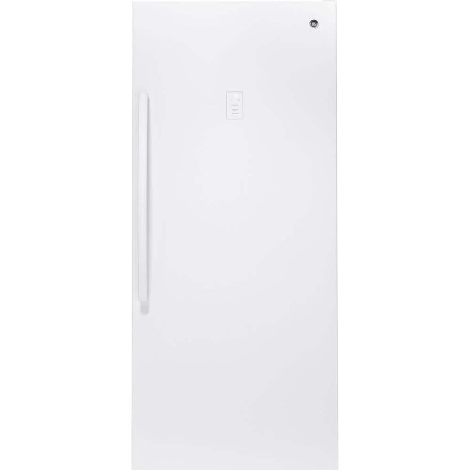 GE Garage Ready 21.3 cu. Ft. Frost Free Defrost Upright Freezer in White