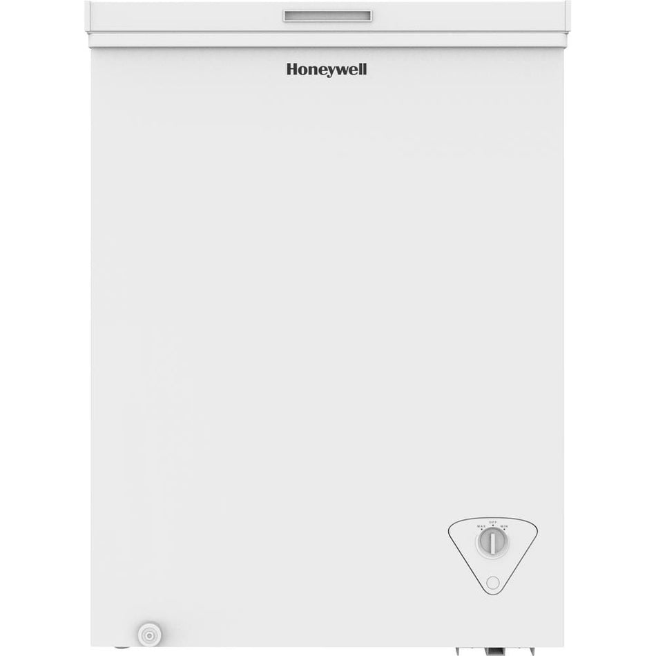 Honeywell 5 cu. ft. Chest Upright Freezer Manual Defrost with Storage Basket in White