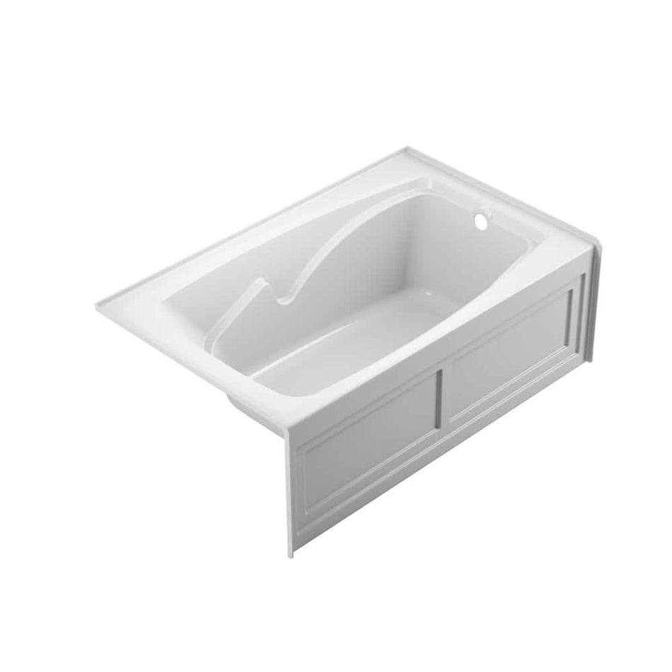 JACUZZI CETRA 60 in. x 36 in. Acrylic Right Drain Rectangular Alcove Soaking Bathtub in White