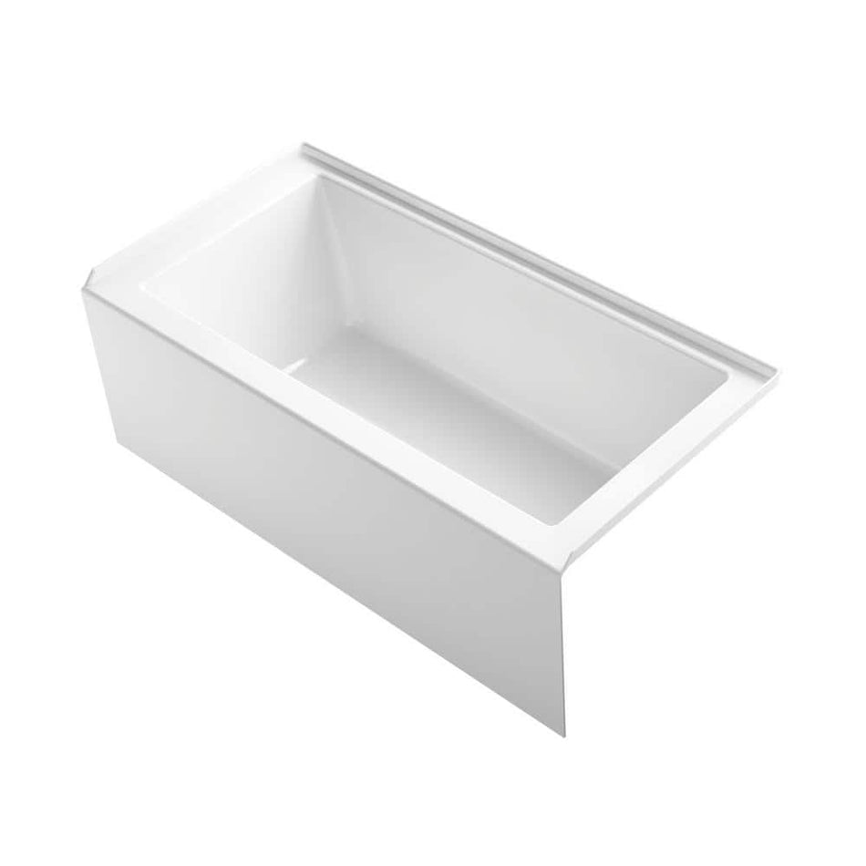 KOHLER Underscore 60 in. x 30 in. Soaking Bathtub with Right-Hand Drain in White