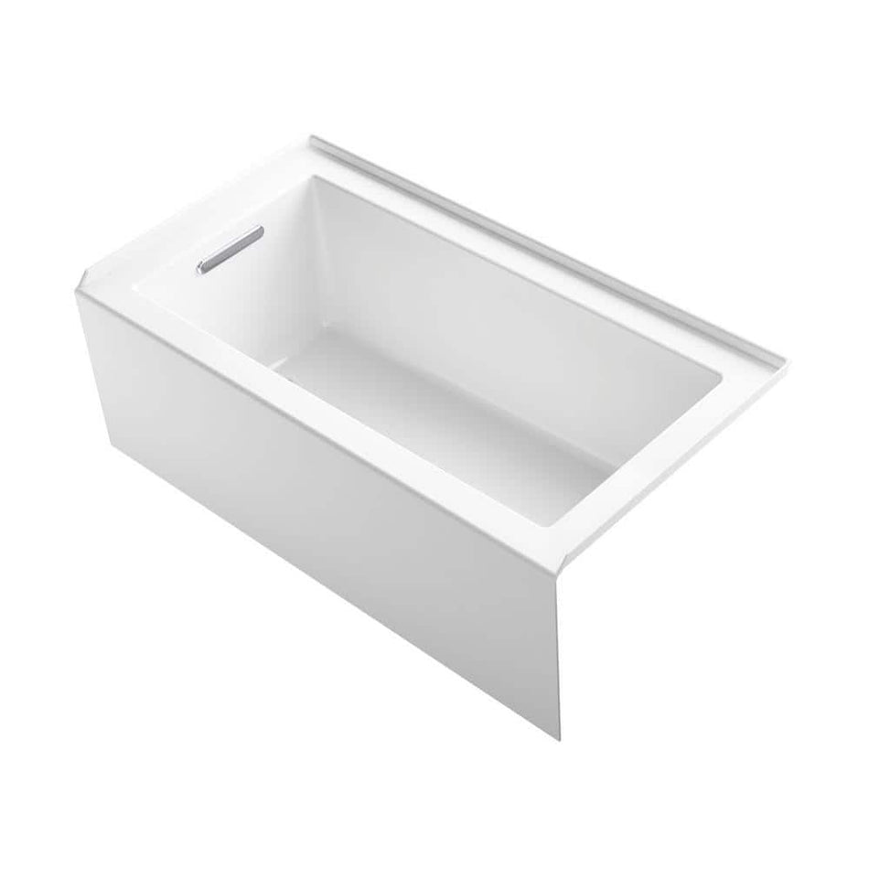 KOHLER Underscore 60 in. x 32 in. Soaking Bathtub with Left-Hand Drain in White