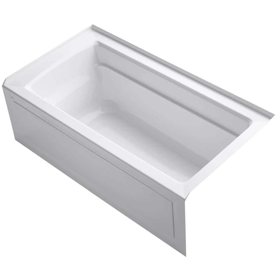 KOHLER Archer 60 in. x 32 in. Soaking Bathtub with Right-Hand Drain in White