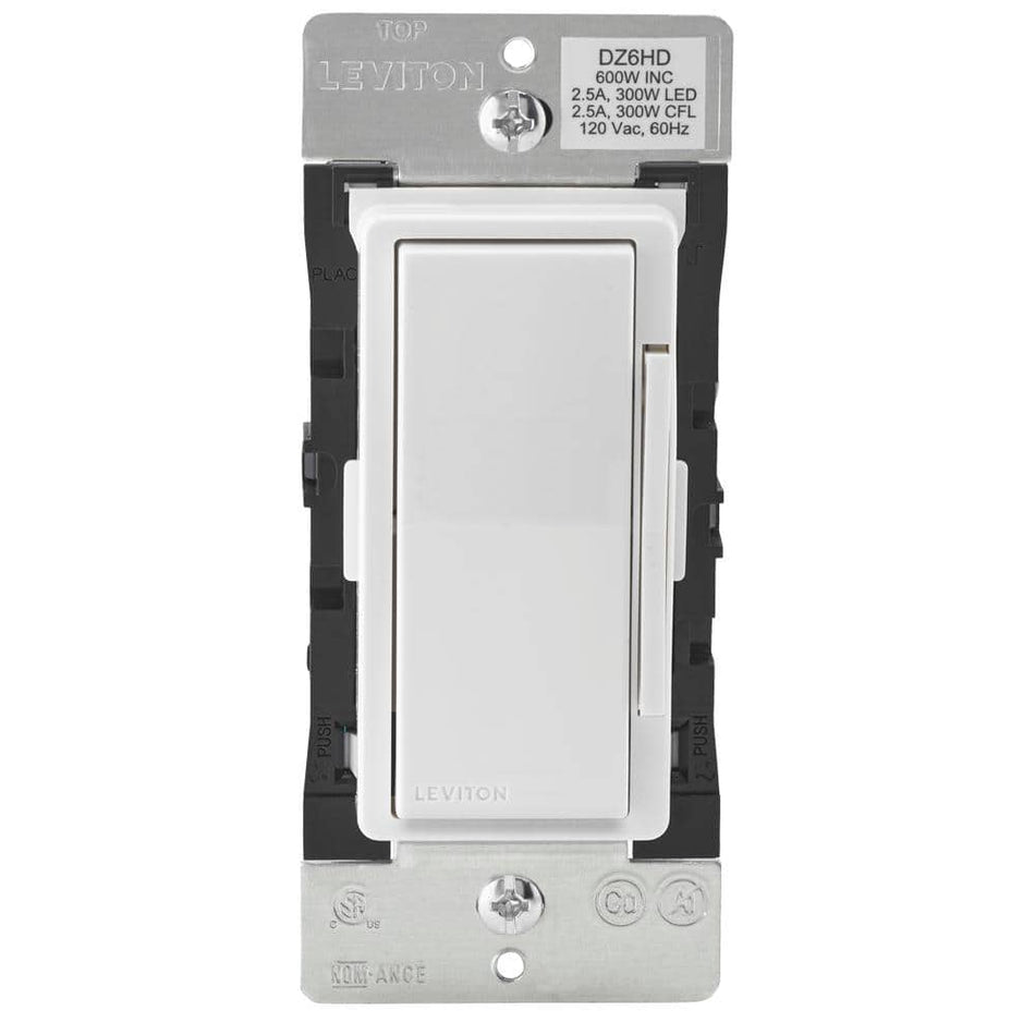 Leviton Decora Smart with Z-Wave Technology 600-Watt Dimmer, White/Light Almond