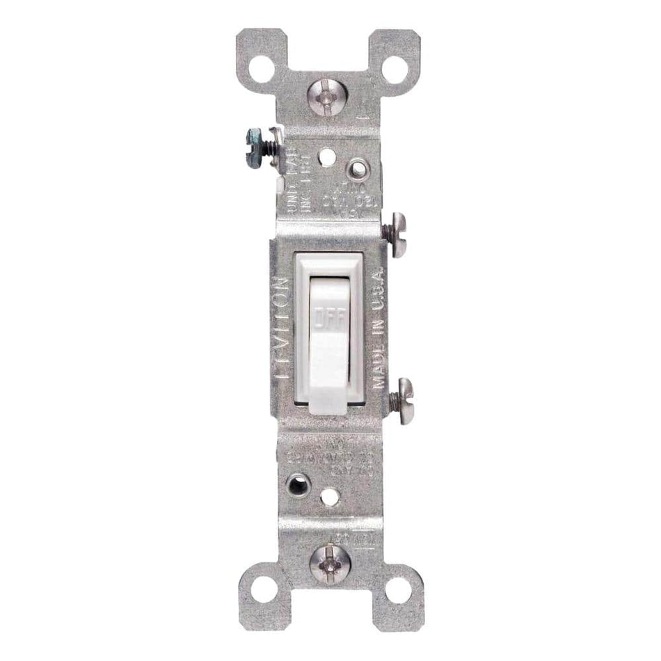 Leviton 15 Amp Single-Pole Switch, White (10-Pack)