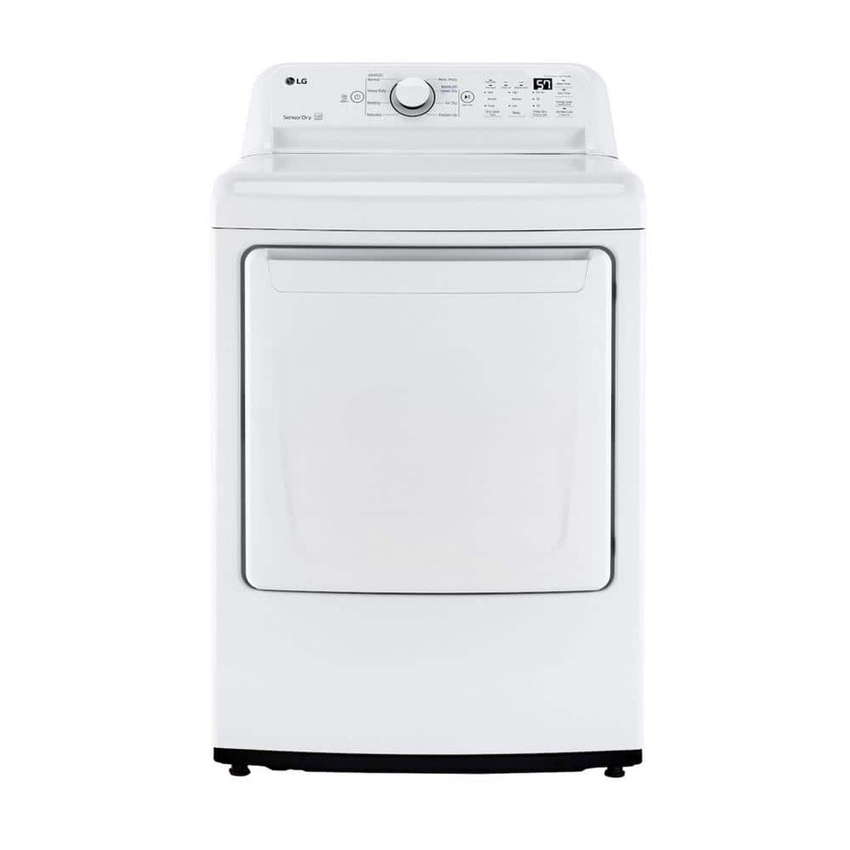 LG 7.3 Cu. Ft. Vented Electric Dryer in White with Sensor Dry