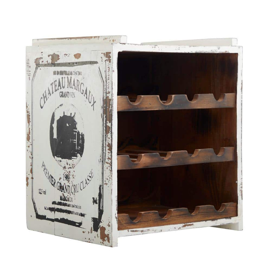 Litton Lane 12-Bottle White Standing Wine Rack